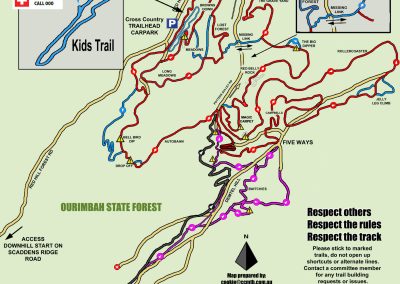 Ourimbah MTB Park Trail Map